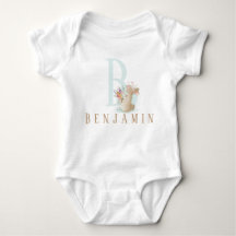 Personalisierter Brief und Name Baby Bodysuit