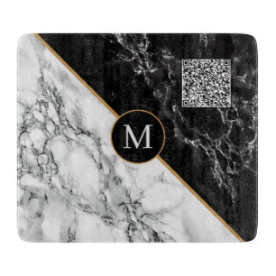 Personalisierter Brief und QR Code Cutting Board Schneidebrett