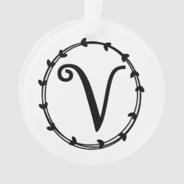 Personalisierter Brief V Weihnachtsschmuck Ornament
