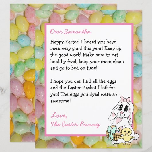 Personalisierter Brief vom Osterhasen (Vorne/Hinten)