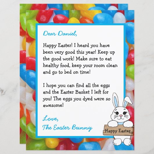 Personalisierter Brief vom Osterhasen (Vorne/Hinten)