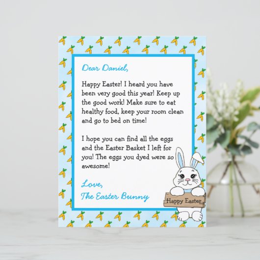 Personalisierter Brief vom Osterhasen (Stehend Vorderseite)