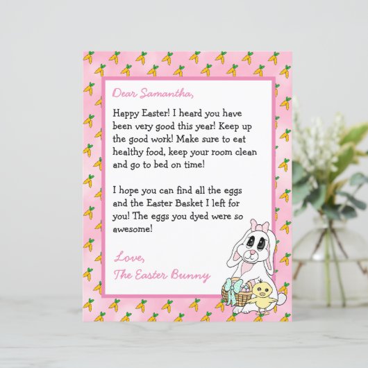 Personalisierter Brief vom Osterhasen (Stehend Vorderseite)