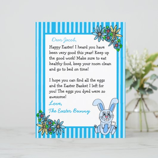 Personalisierter Brief vom Osterhasen 2 (Stehend Vorderseite)