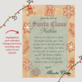 Personalisierter Brief vom Santa Printable Einladung