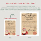 Personalisierter Brief vom Santa Printable Einladung