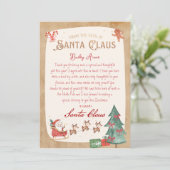 Personalisierter Brief vom Santa Printable Einladung (Stehend Vorderseite)