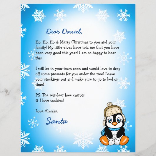 Personalisierter Brief vom Weihnachtsmann (Vorderseite)