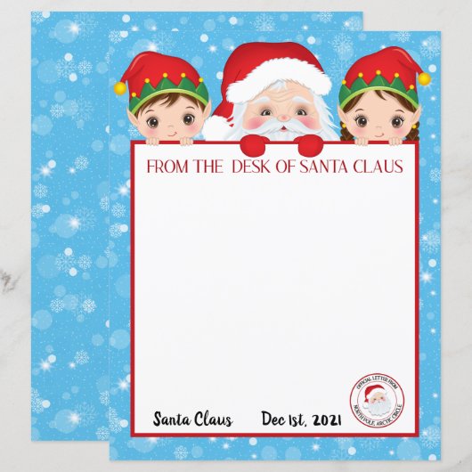 Personalisierter Brief vom Weihnachtsmann (Vorne/Hinten)