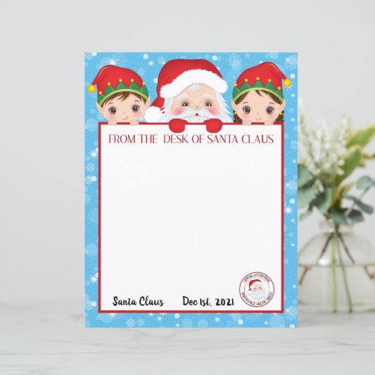 Personalisierter Brief vom Weihnachtsmann (Stehend Vorderseite)