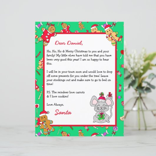 Personalisierter Brief vom Weihnachtsmann (Stehend Vorderseite)