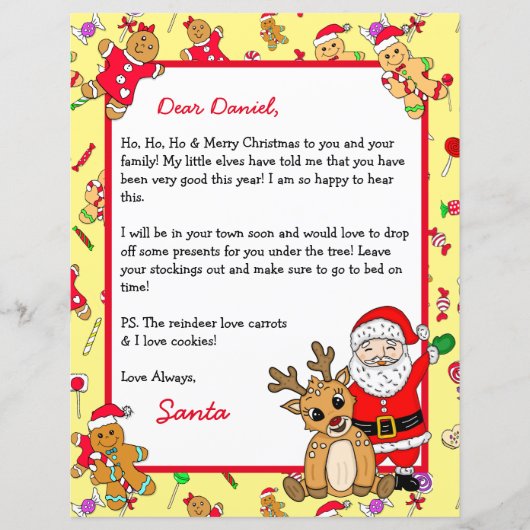 Personalisierter Brief vom Weihnachtsmann (Vorderseite)