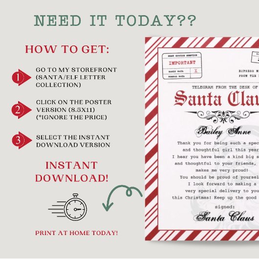 Personalisierter Brief vom Weihnachtsmann