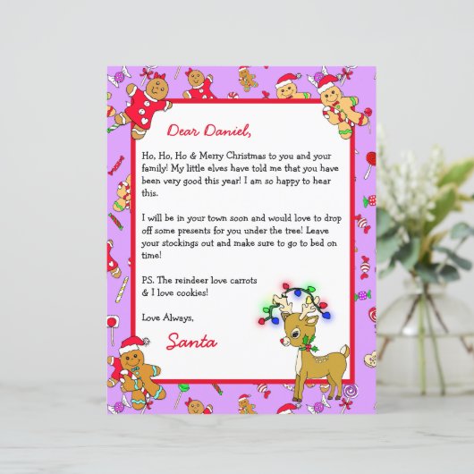 Personalisierter Brief vom Weihnachtsmann (Stehend Vorderseite)