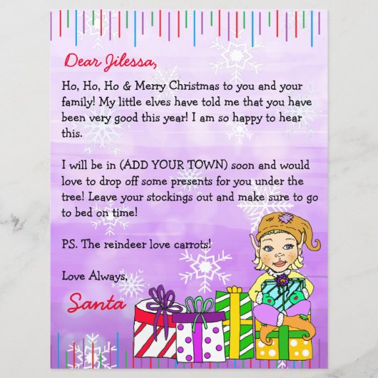 Personalisierter Brief vom Weihnachtsmann (Vorderseite)