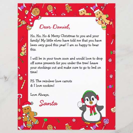 Personalisierter Brief vom Weihnachtsmann (Vorderseite)