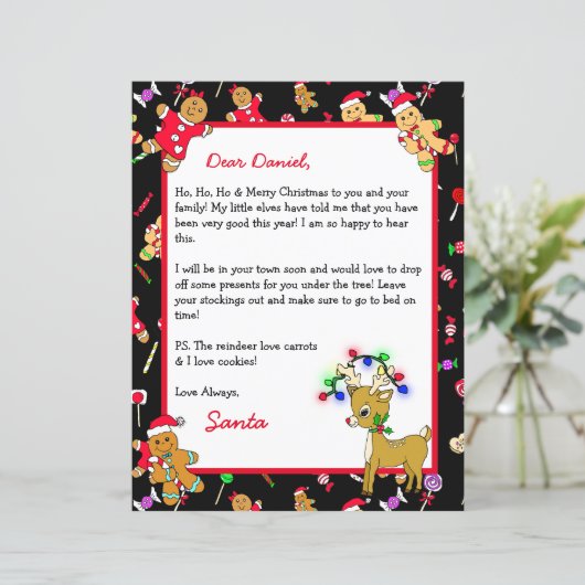 Personalisierter Brief vom Weihnachtsmann (Stehend Vorderseite)