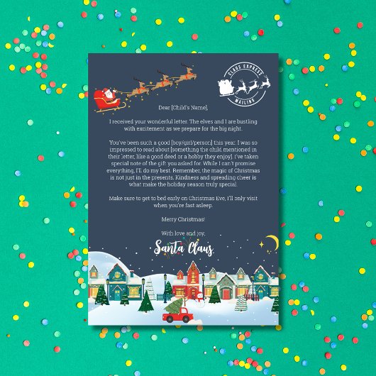 Personalisierter Brief vom Weihnachtsmann Einladung