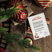 Personalisierter Brief vom Weihnachtsmann Feiertagskarte
