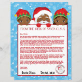 Personalisierter Brief von Black Santa Claus (Vorne/Hinten)