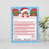 Personalisierter Brief von Black Santa Claus (Stehend Vorderseite)