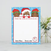 Personalisierter Brief von Black Santa Claus (Stehend Vorderseite)