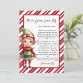 Personalisierter Brief von Elf Christmas Einladung (Stehend Vorderseite)