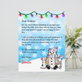 Personalisierter Brief von Santa + Farbseite (Stehend Vorderseite)