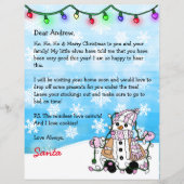 Personalisierter Brief von Santa + Farbseite (Vorderseite)