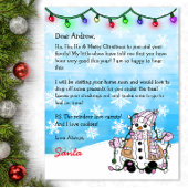 Personalisierter Brief von Santa + Farbseite