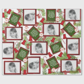 Personalisierter Brief von Santa/Foto Geschenkpapier (Flach)