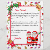 Personalisierter Brief von Santa für Kinder (Vorderseite)