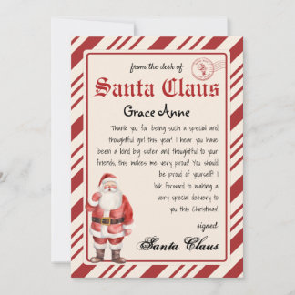 Personalisierter Brief von Santa Template Einladung