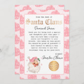 Personalisierter Brief von Santa Template Einladung (Vorne/Hinten)