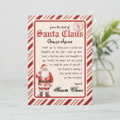 Personalisierter Brief von Santa Template Einladung (Stehend Vorderseite)