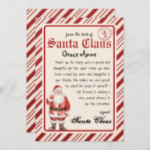 Personalisierter Brief von Santa Template Einladung (Vorne/Hinten)