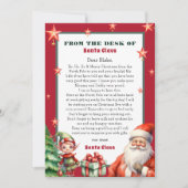 Personalisierter Brief von Santa und Elf Einladung (Vorderseite)