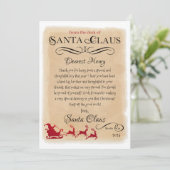 Personalisierter Brief von Weihnachtsdrucken Einladung (Stehend Vorderseite)