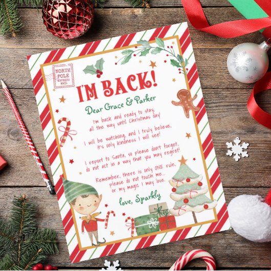 Personalisierter Brief von Weihnachtself Poster