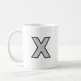 Personalisierter Brief X Keramik-Monogramm-Becher Kaffeetasse