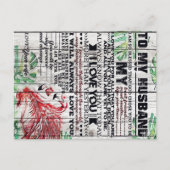 Personalisierter Brief | Zu meinem Mann Ankündigungspostkarte (Vorderseite)