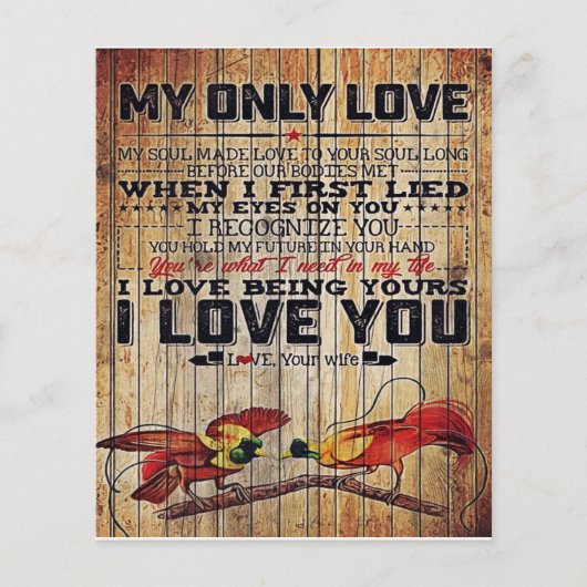 Personalisierter Brief | Zu meinem Mann Flyer (Vorne)