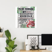 Personalisierter Brief | Zu meinem Mann Poster (Heimbüro)