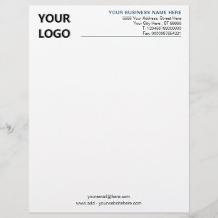 Personalisierter Briefkopf mit Logo für Unternehme
