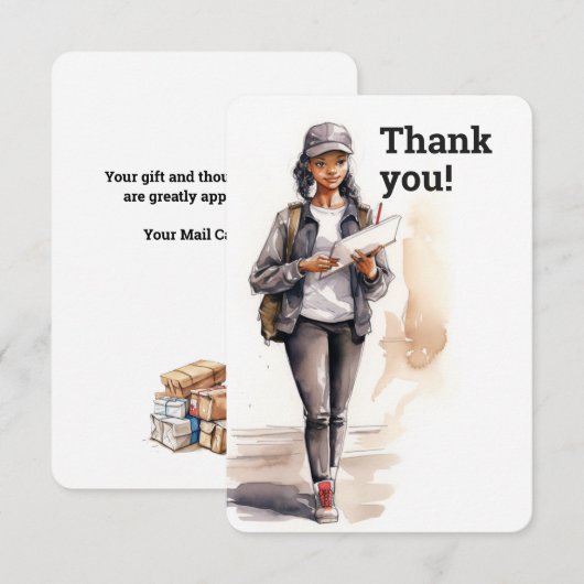Personalisierter Briefträger Dankeskarte (Vorne/Hinten)