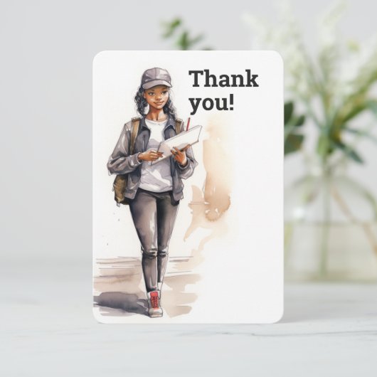 Personalisierter Briefträger Dankeskarte (Stehend Vorderseite)