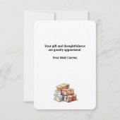 Personalisierter Briefträger Dankeskarte (Rückseite)