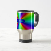Personalisierter Bright-Regenbogen Reisebecher (VorderseiteRechts)
