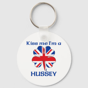 Personalisierter britischer Kuss Me Ich bin Hussey Schlüsselanhänger
