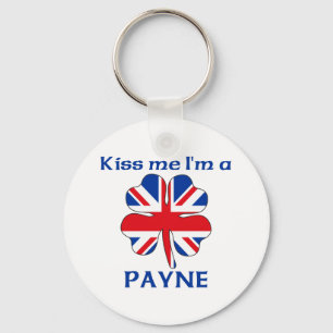 Personalisierter britischer Kuss Me Ich bin Payne Schlüsselanhänger